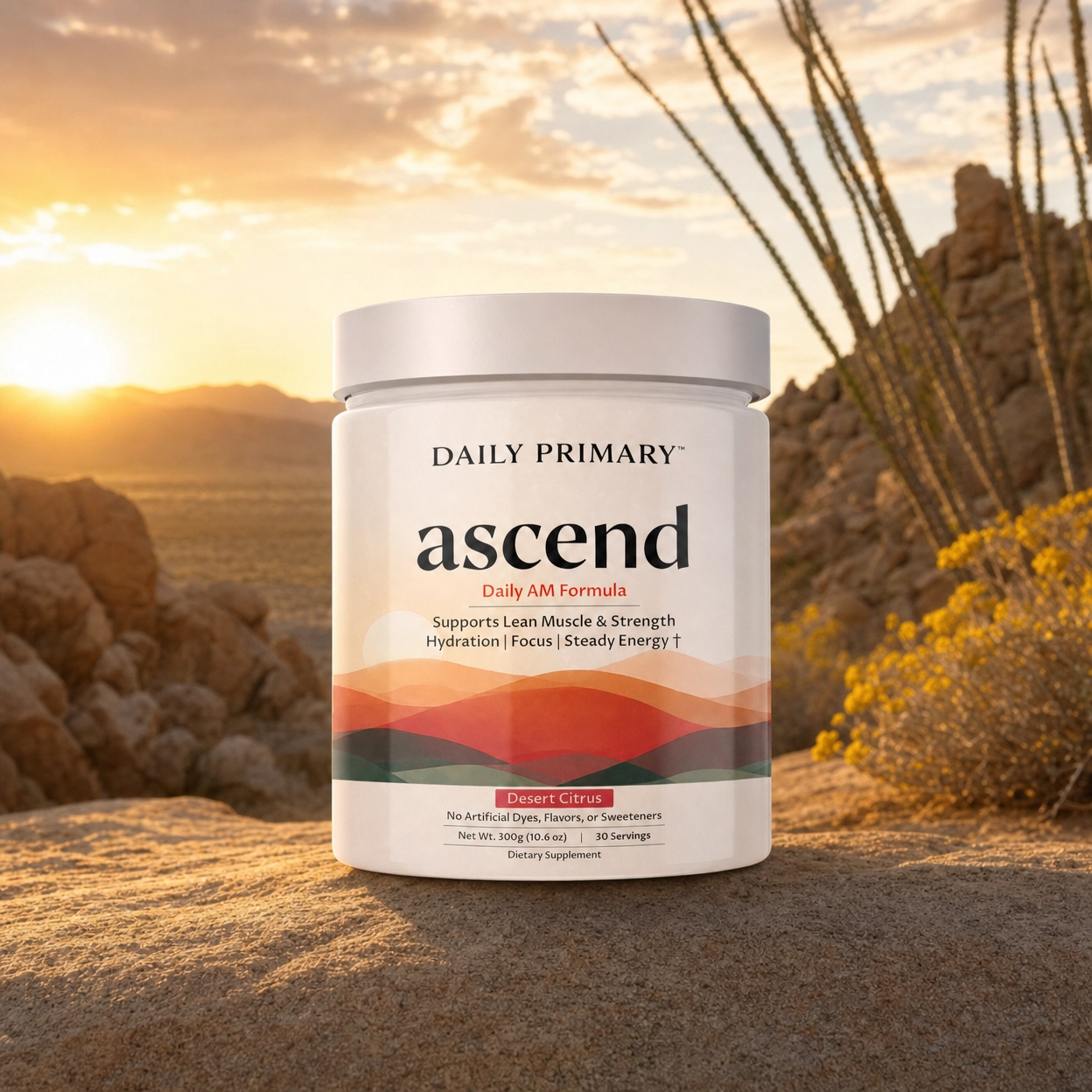 Ascend AM Formula Daily Support Powder Flavor Desert Citrus (Natural)